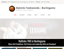 Tablet Screenshot of mykickstkd.com